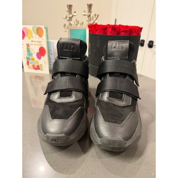 United Nude Shoes - United Nude Space Kick Black Jet Platform Sneakers EUC Designer Rave Goth Luxury